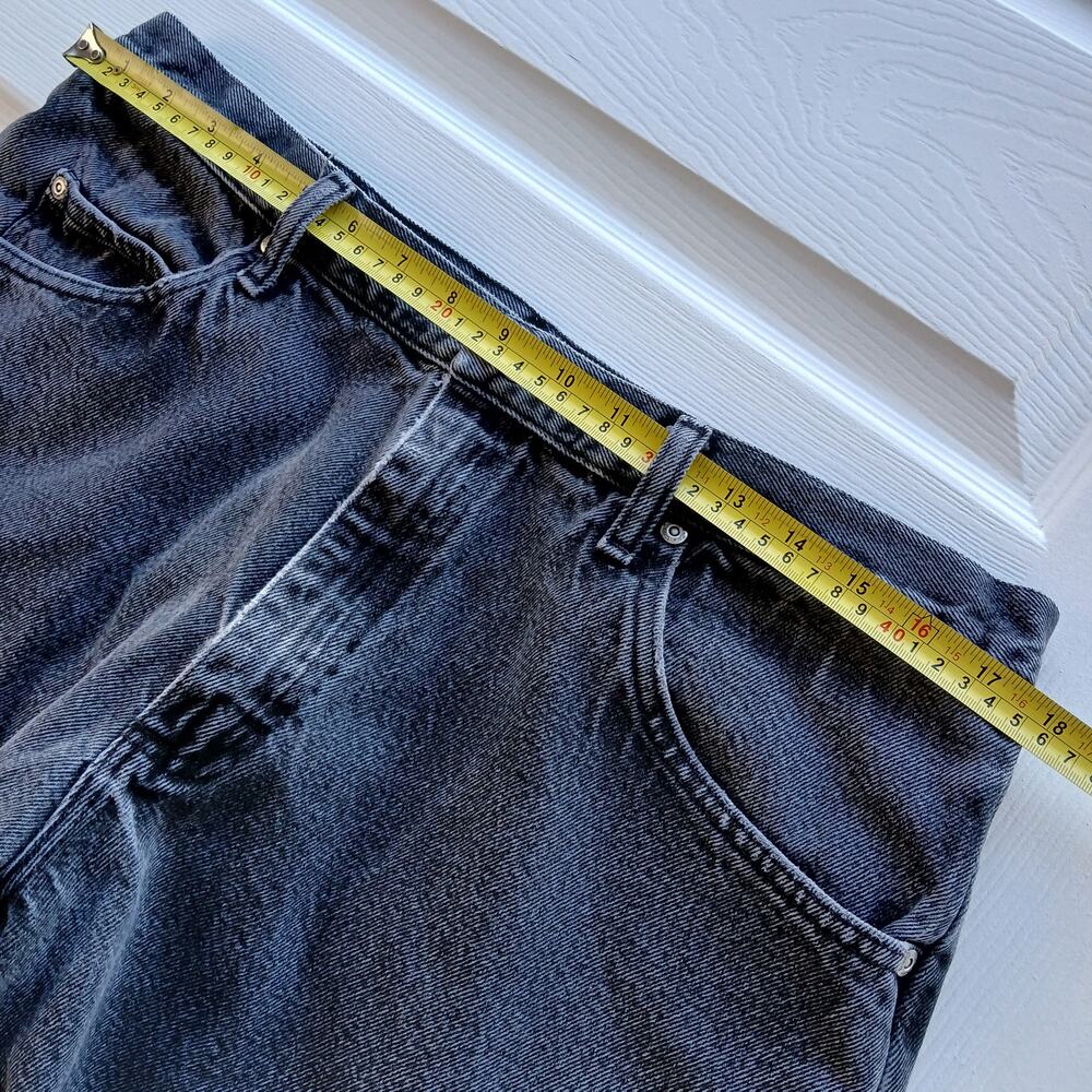 Wrangler Relaxed Fit Black Denim Jean Cutoffs 36" waist cotton shorts jorts - Picture 8 of 12